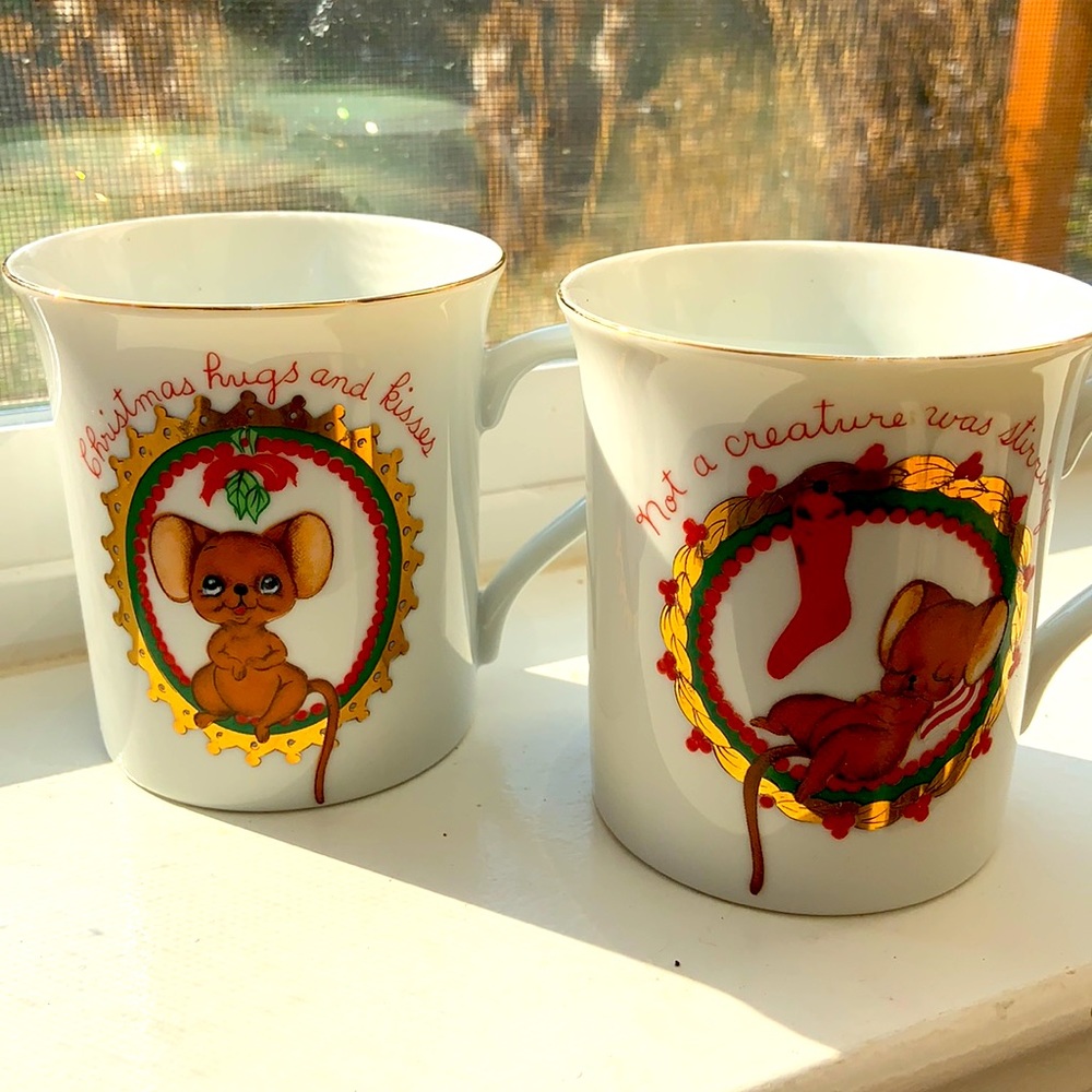 Holiday mice mug set